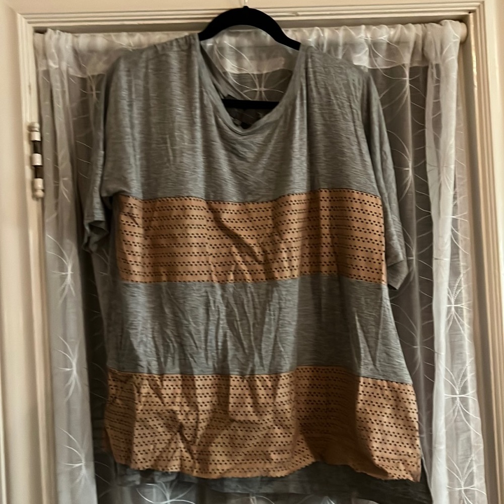 Leather Anthropologie Tee Shirt